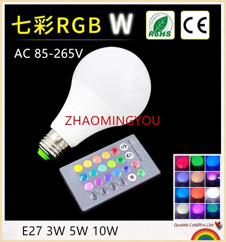 Светодиодная RGB лампа YOU E27 SMD5050 3 Вт 5 10 точечный светильник переменного тока 90 260 В