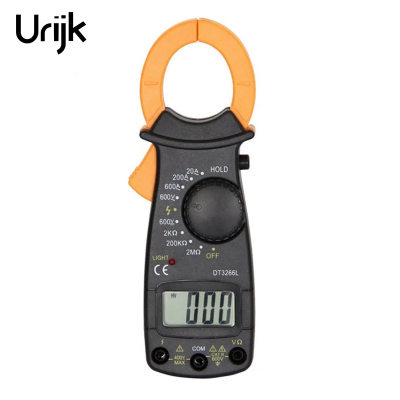Urijk 600 в 600A 2 м ом Электрический измерительный Тест цифровой клещи мультиметр