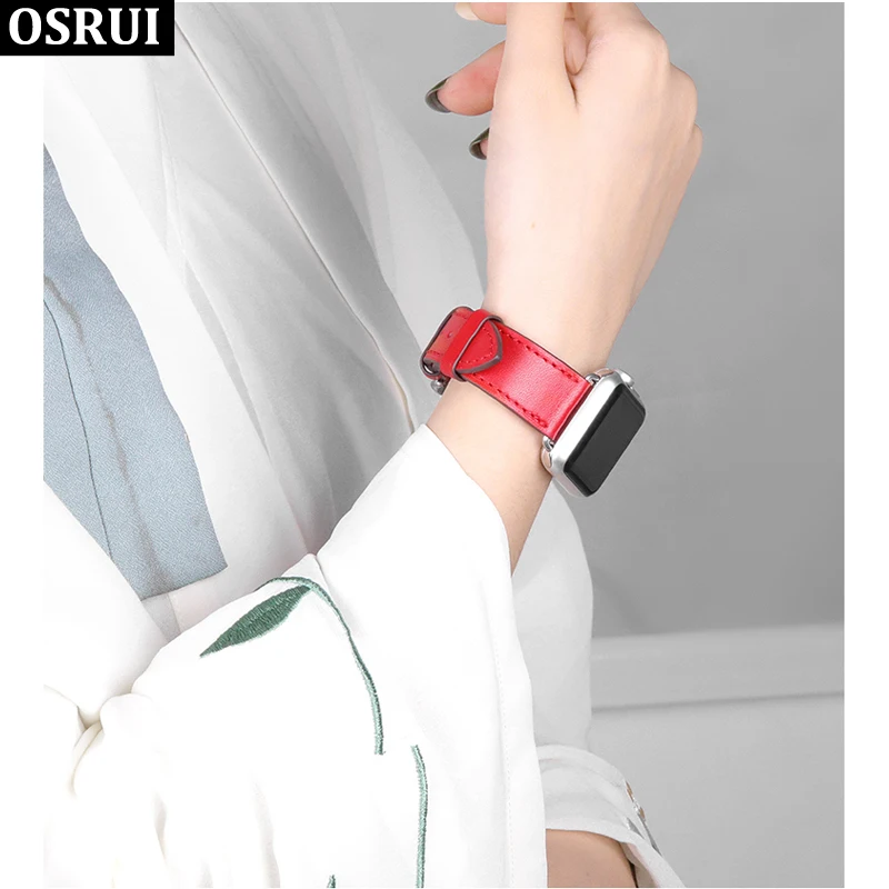 Кожаный ремешок для apple watch band 42 мм 44 40 38 браслета correa iwatch seeries 4 3 2 1