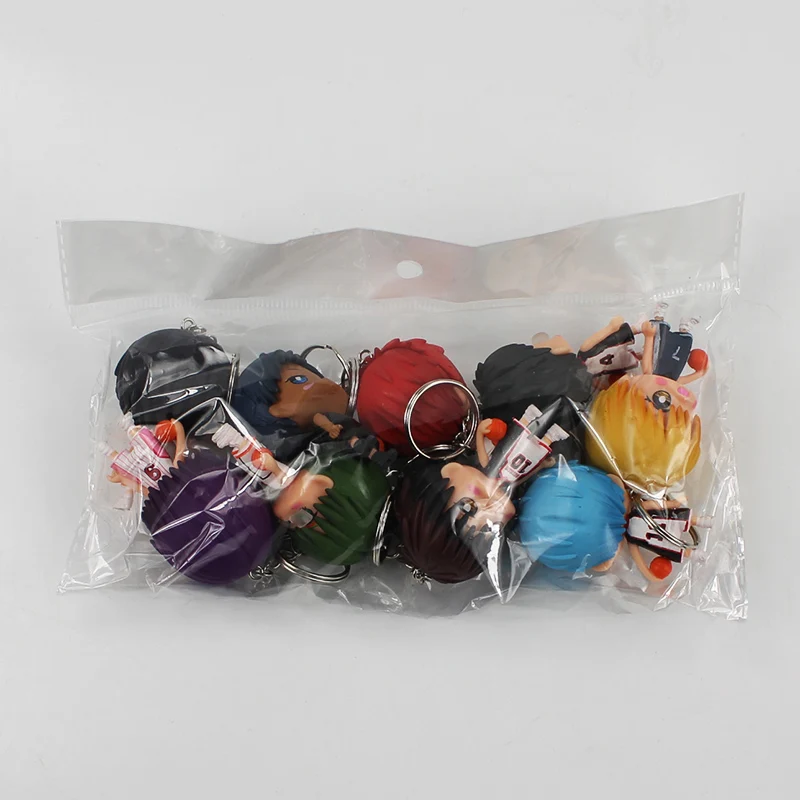 9 шт./лот Мультфильм Аниме Kuroko's Баскетбол Kuroko no Basuke ПВХ фигурка брелок игрушки