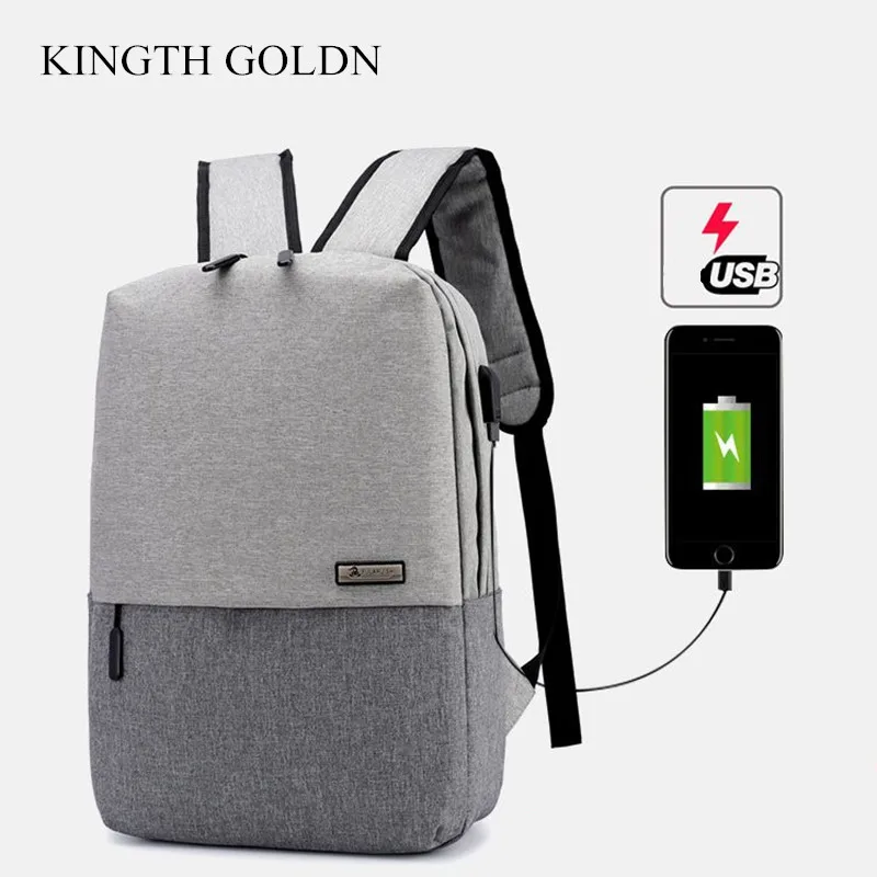 LINGTH GOLDN большой емкости мужская зарядка через usb сумка для ноутбука рюкзак