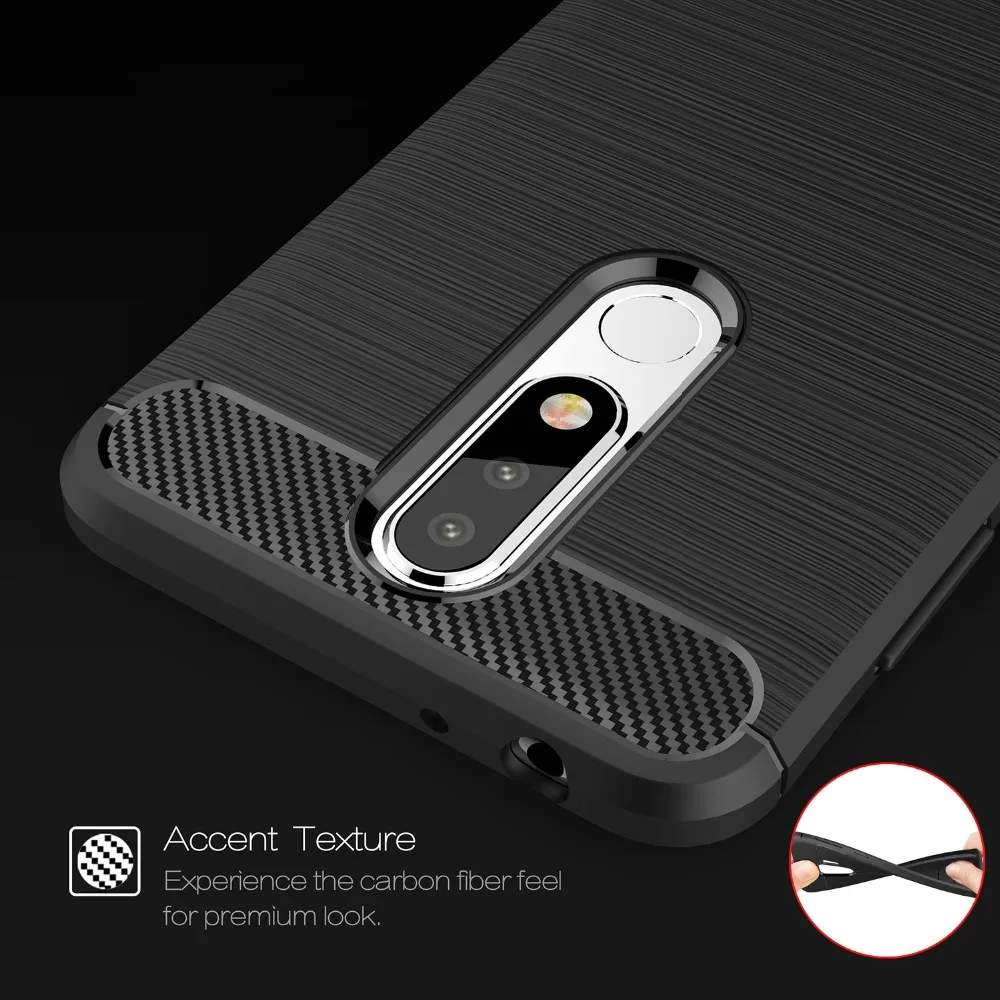 Чехол из углеродного волокна 5 7 дюйма для Nokia X5 чехол 1 Nokia5.1 Plus TA 1109 2018