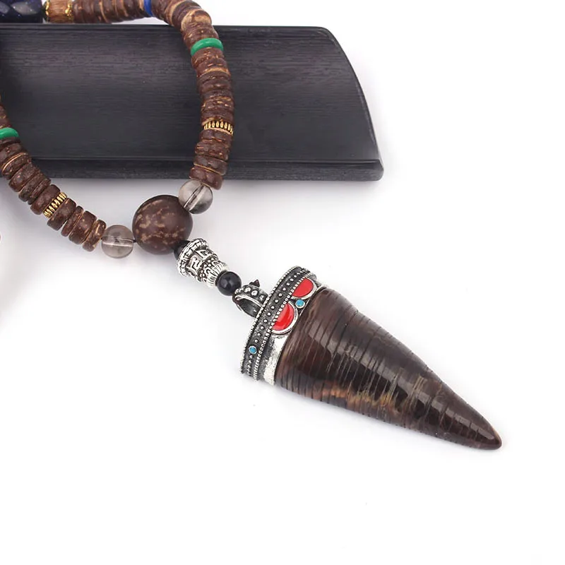 Модное ожерелье evade peace ox horn standard pyrometrict cone этническое длинное винтажное из