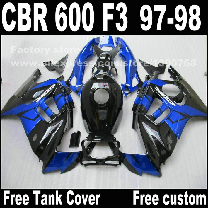 Бесплатная доставка запчасти для мотоциклов HONDA CBR 600 F3 Обтекатели 1997 1998 CBR600 97 98
