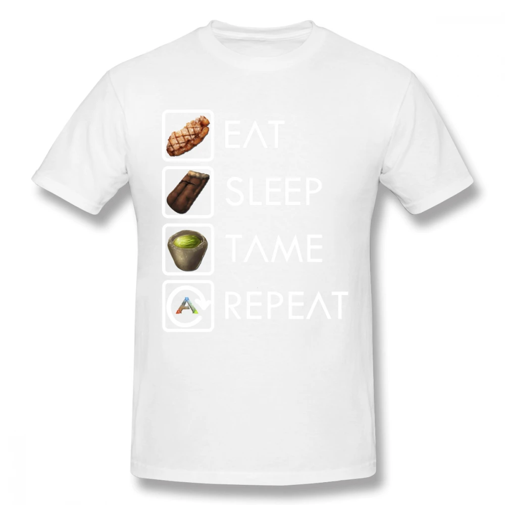 Мужская футболка Ark Survival Eat Sleep Tame Repeat большие размеры рубашка для команды на заказ