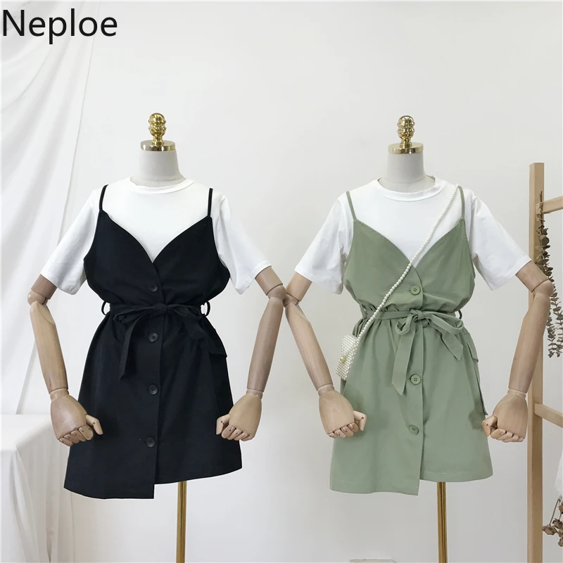 Neploe женский костюм из двух предметов однотонные футболки с коротким рукавом и