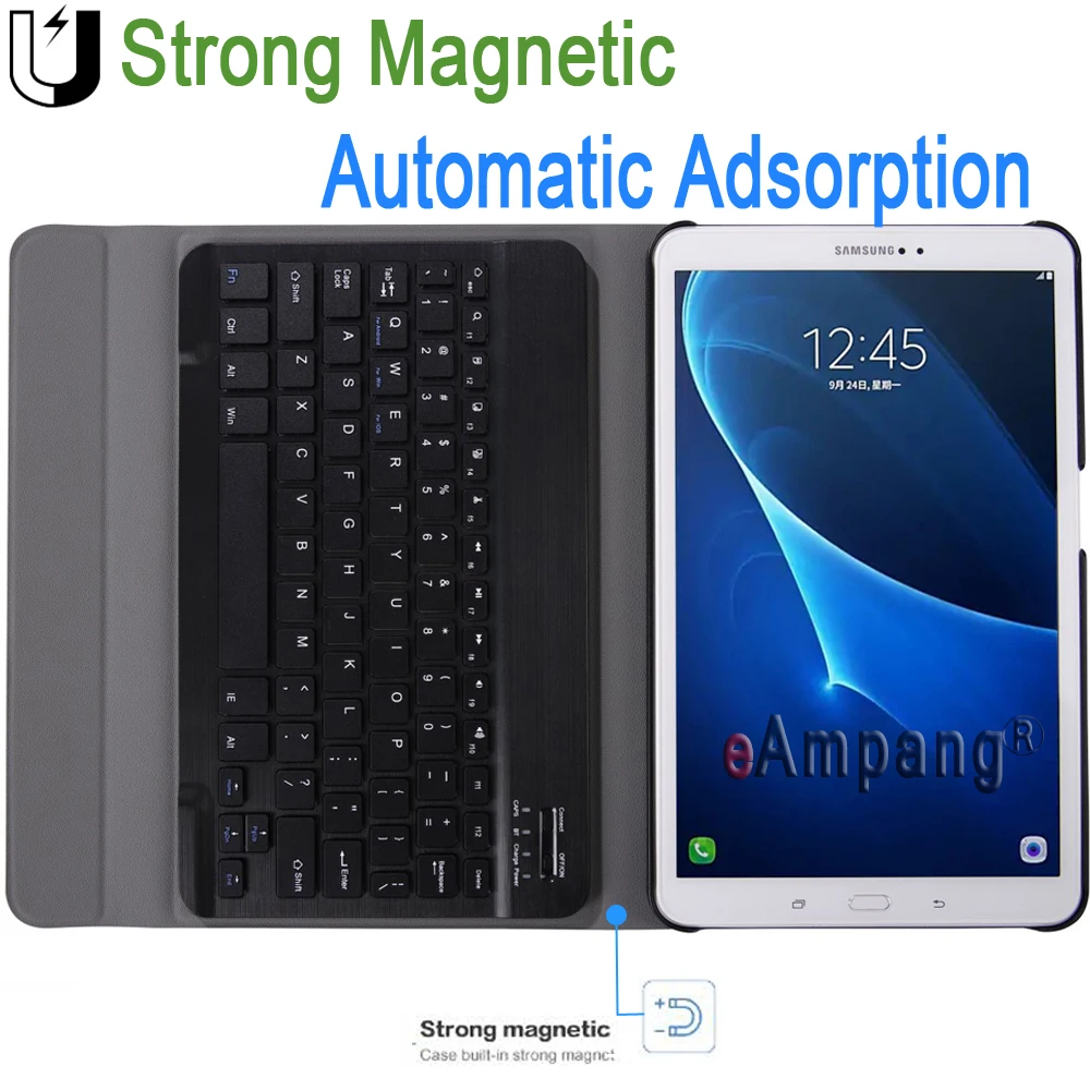 Чехол для Samsung Galaxy Tab A A6 10 1 2016 тонкий кожаный чехол с клавиатурой и Bluetooth T580 T585