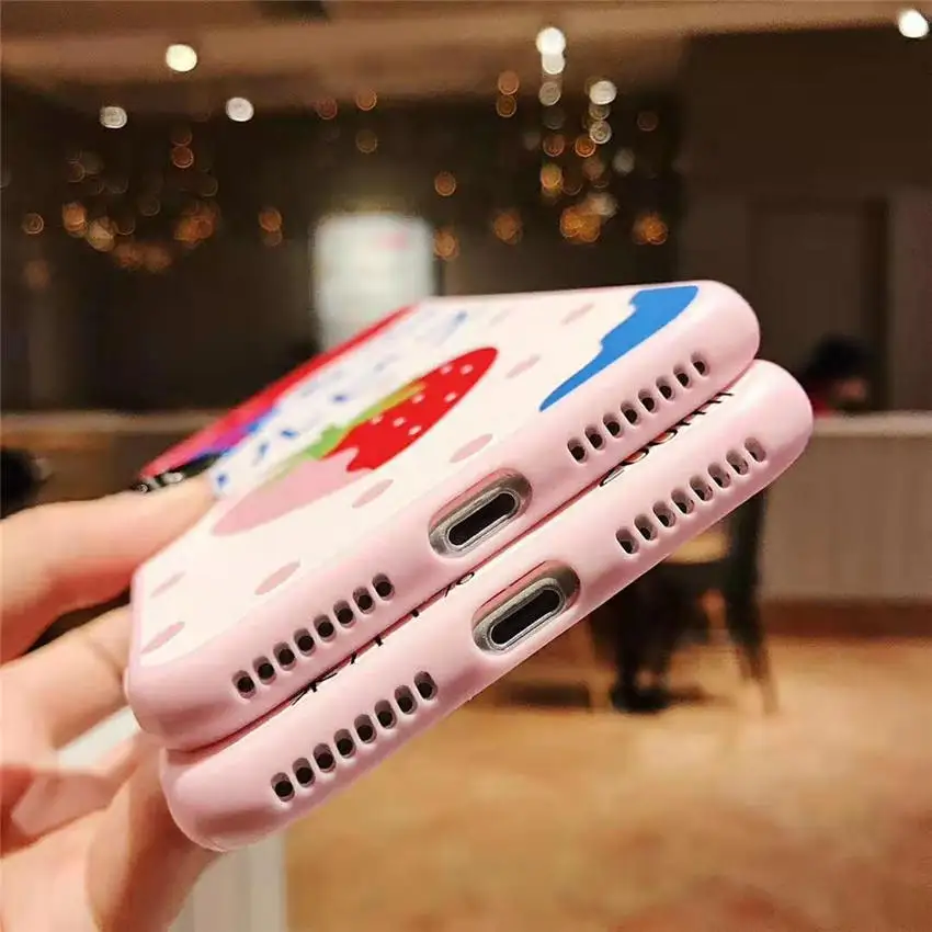 Чехол для телефона iPhone XR XS MAX 8 7 6s Plus розовые милые летние чехлы с рисунком