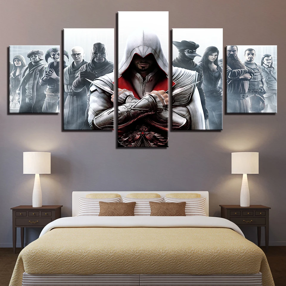 Картины на холсте Assassins Creed Connor многократные военные настенные художественные