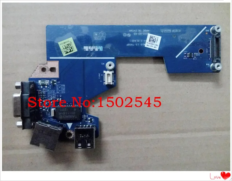 Бесплатная доставка оригинальная USB-плата для ноутбука плата VGA DELL Latitude E5530 LS-7908P USB