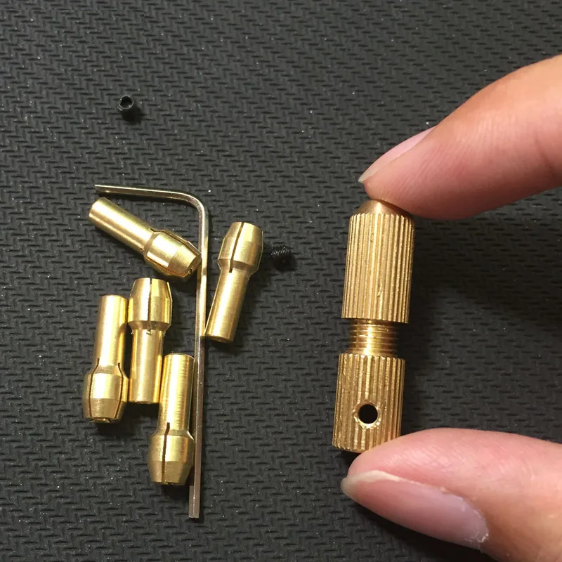 2.3MM 2,3 мм 5 шт./компл. 0,5-3 мм электрическая мини-дрель бит цанговый микро сверлильный патрон Набор Диаметр медная застежка деревянные вращающиеся аксессуары - Цвет: 2.3MM