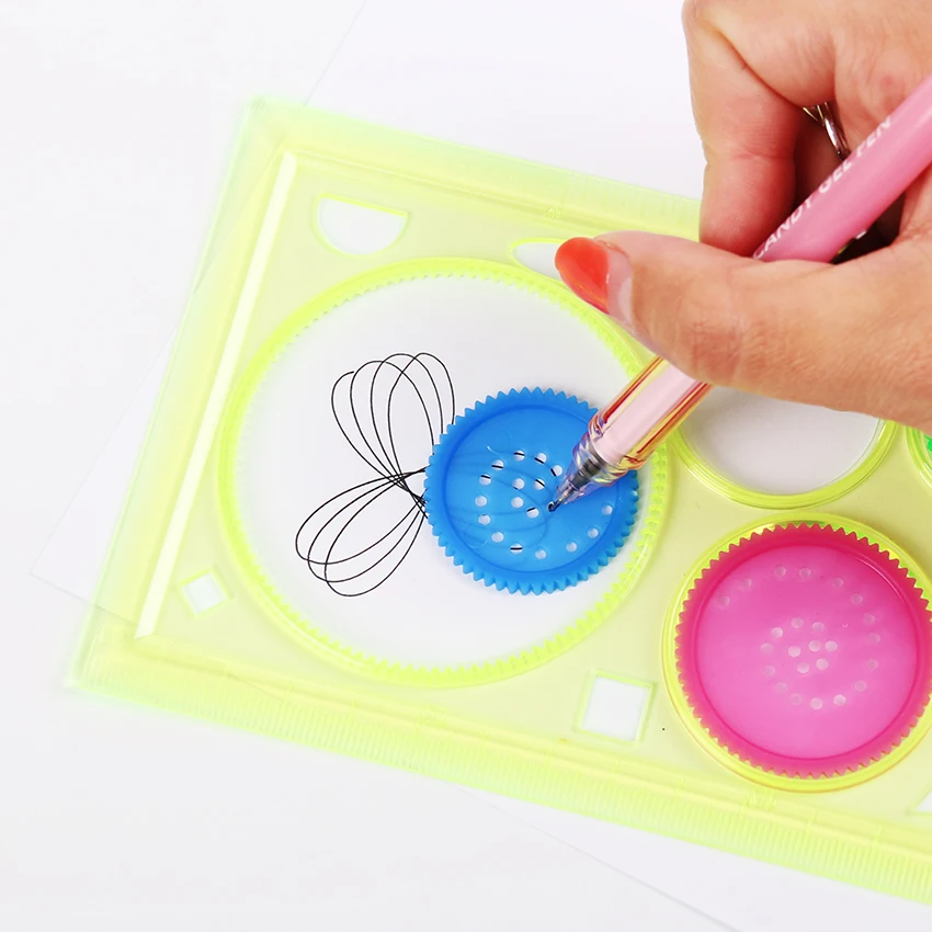 2 шт. детский набор для рисования|drafting tools|drafting rulerruler spirograph |