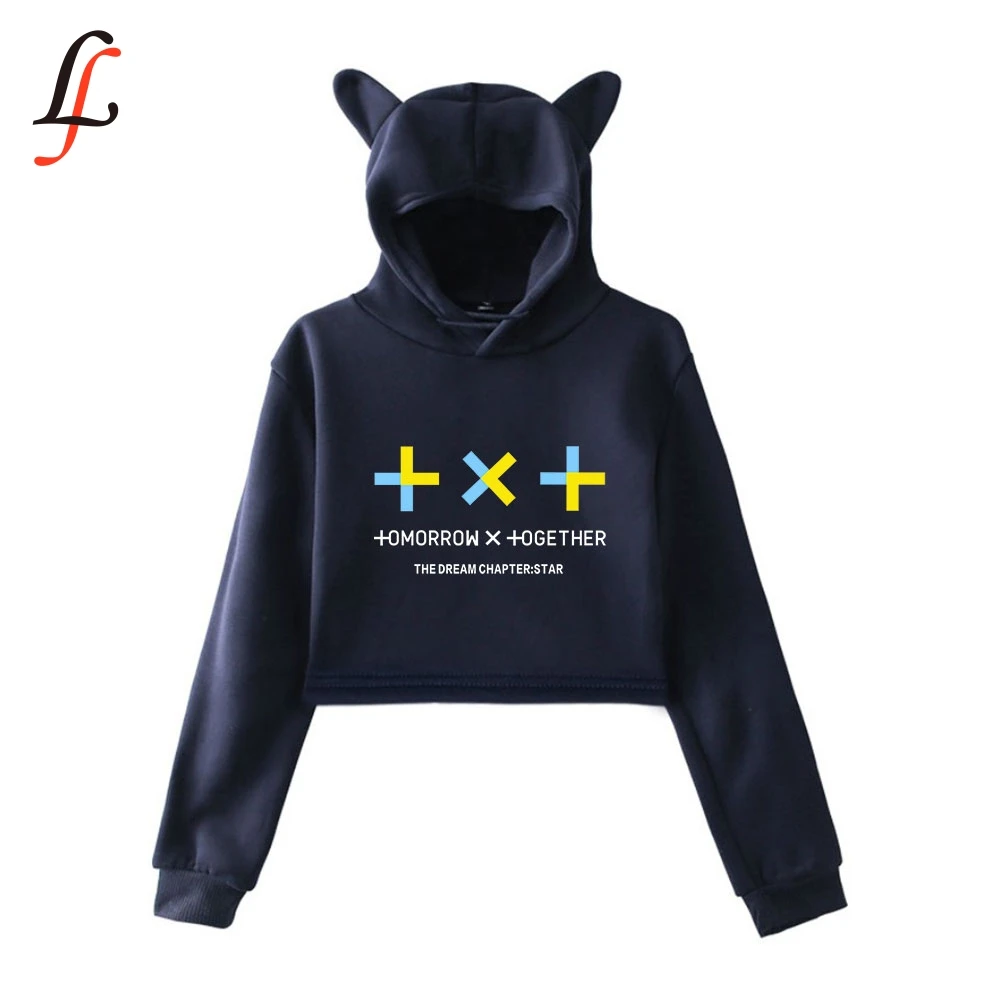 TXT завтра вместе с кошачьими ушками кепки пикантные толстовки тенденции моды sala