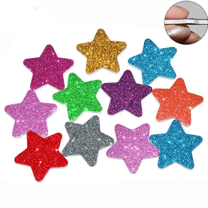 mix color Новинка 100 X аксессуары для ногтей, мини пилка для ногтей Blcok Star, блестящая Шлифовальная Пилка, Набор лаков для ногтей, лайм в унге, Рождественский маникюр - Цвет: mix color