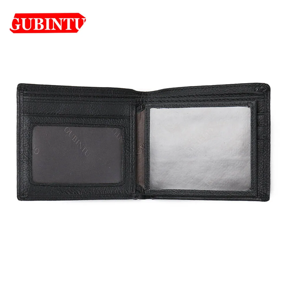 GUBINTU RFID мужские кошельки из натуральной кожи держатель для карт отсек заметок