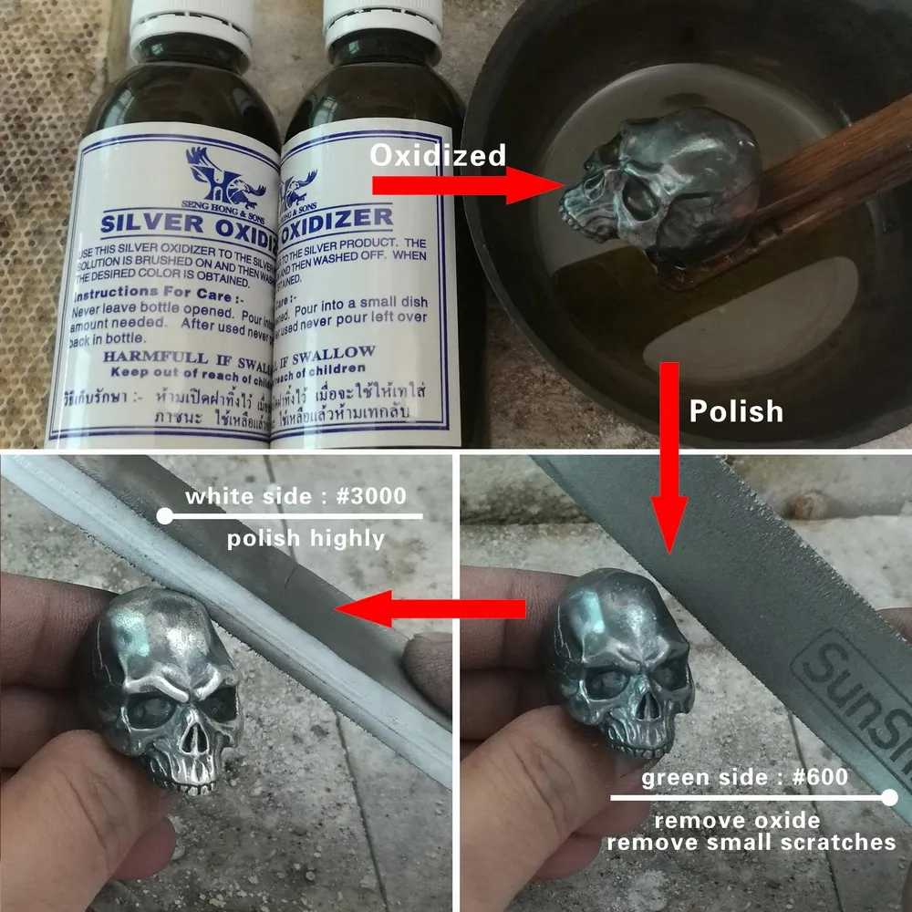 LINSION, ручной работы, 925 пробы, серебряное кольцо с черепом, мужское, байкерское, панк кольцо, TA100, размер США 7~ 15