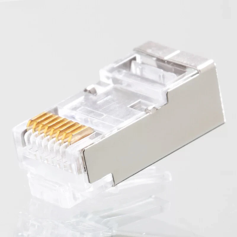 RJ45 разъем Cat6 Экранированный 8P8C Позолоченные Ethernet Кабельные вилки с нагрузочной
