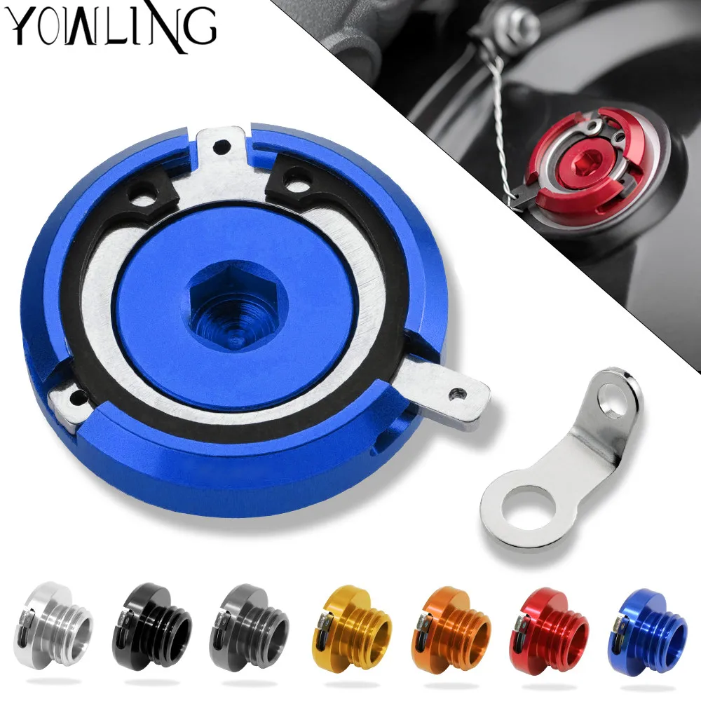 

Motorcycle CNC M20*2.5 Aluminum Engine Oil Filter Cup Plug Cover For Kawasaki Z800 Z1000 /SX VN650 ER6N ER6F ER4F NINJA 250 SL