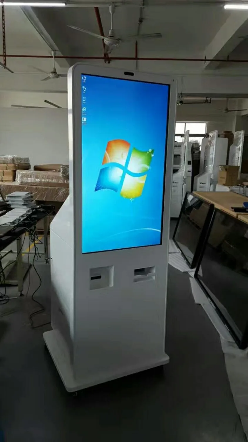 

Webchat or instogram photo All in one printer with lcd tft full hd touch interactive free standing video digital signage
