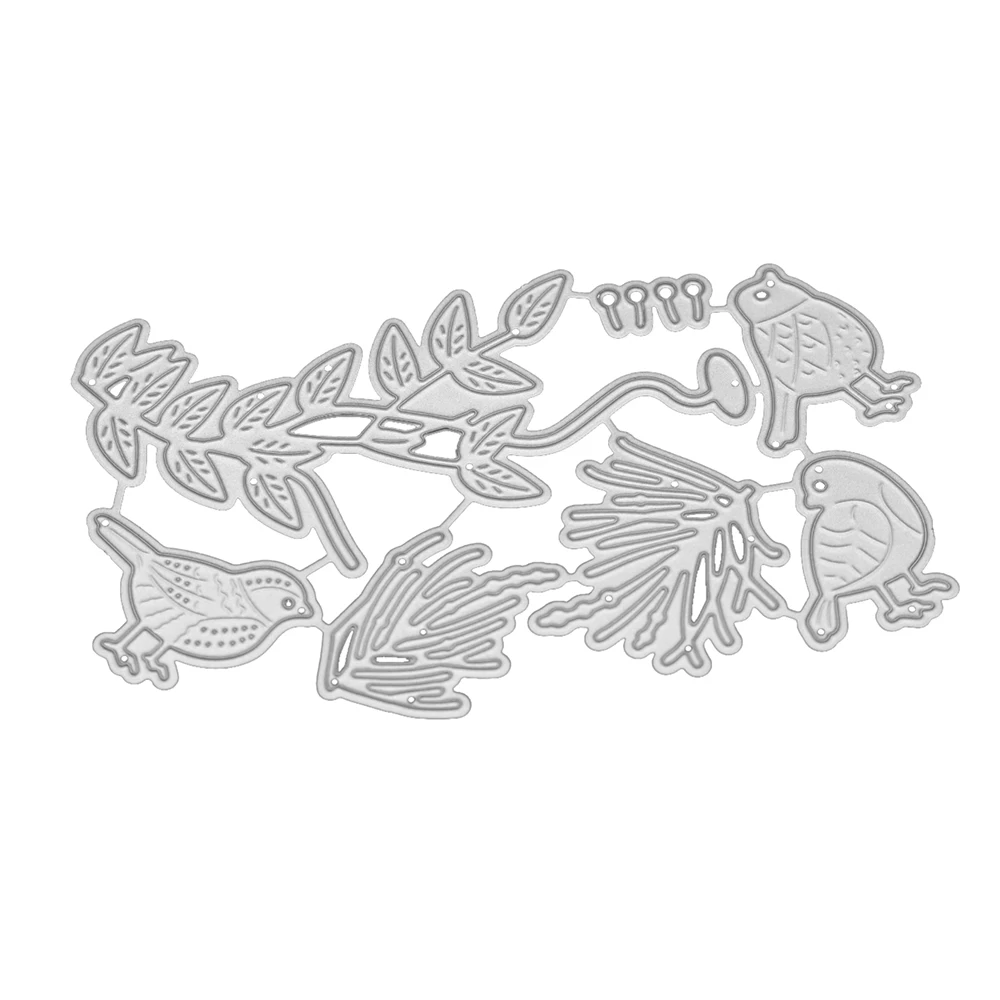 2 стиля филиал металла стали тиснение резки штампы Крафтовая окраска DIY