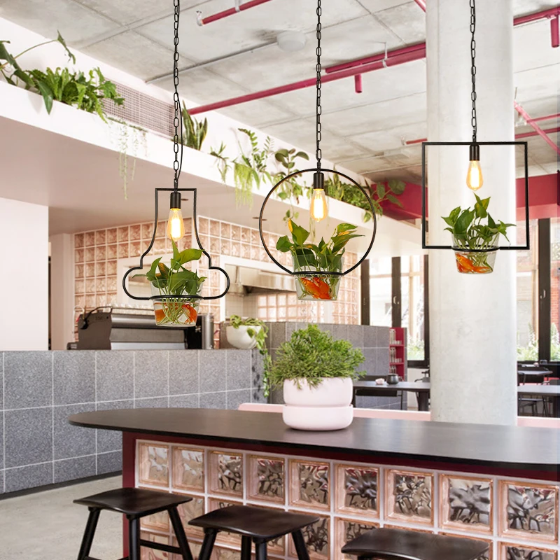 Пасторальный Стекло цветочный горшок железа Книги по искусству растений в