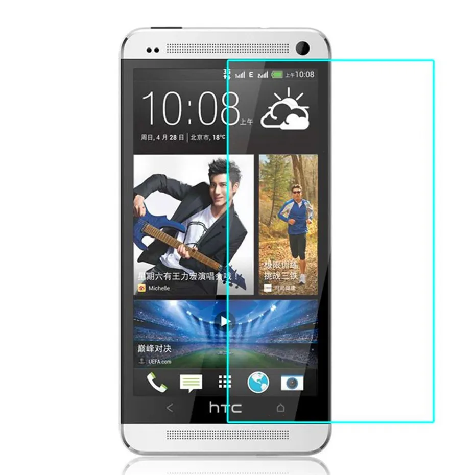 9H Защитное стекло для HTC One M7 801S 801E 801N 801D 802T 802D 802W Двойная Sim Защитная пленка экрана