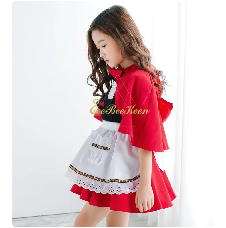 Подарок на Новый год праздничная одежда плащ для детей красное платье с