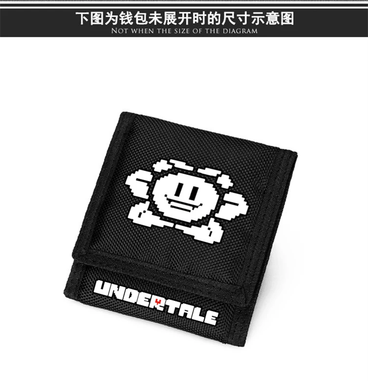 Американская игра Undertale Flowey Mettaton печать Мужской короткий кошелек холст нейлон Carteira Masculina держатель для карт Портмоне