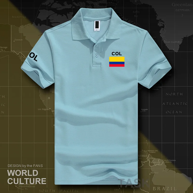 Футболка-поло Колумбийская с коротким рукавом 2017 хлопок | Мужская одежда