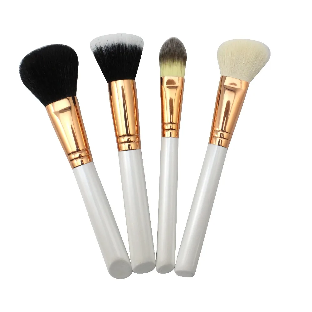 R1201 12 шт кисти для макияжа с розовым золотым медным ободком набор макияжные щетки
