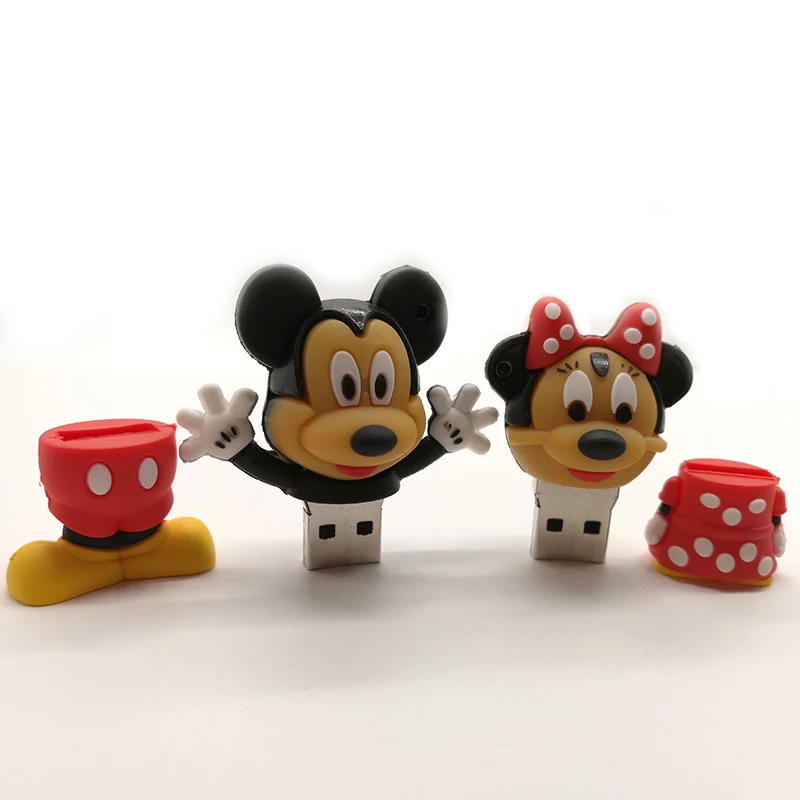 Флешка usb с Микки Маусом и Минни 64 ГБ 32 16 8 4g мультяшная карта памяти животными u