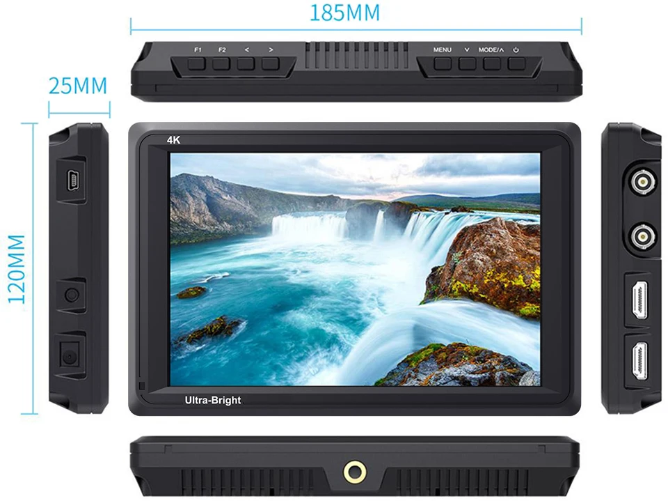 Feelworld FW279S 7 дюймов 3g SDI 4 K HDMI DSLR камера полевой монитор ультра яркий 2200nit Full HD 1920x1200 lcd ips для улицы