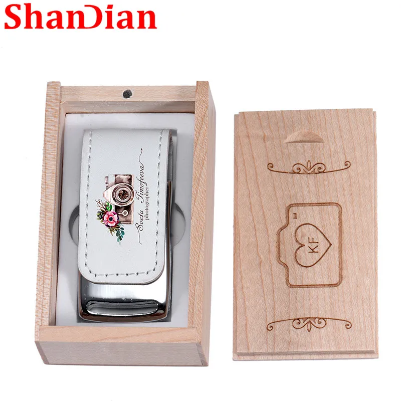 SHANDIAN Заказная компания с логотипом, Usb 2,0 флэш-накопитель 32 ГБ 4 ГБ 8 ГБ 16 ГБ Флешка Кожа Usb+ коробка(более 10 шт бесплатный логотип