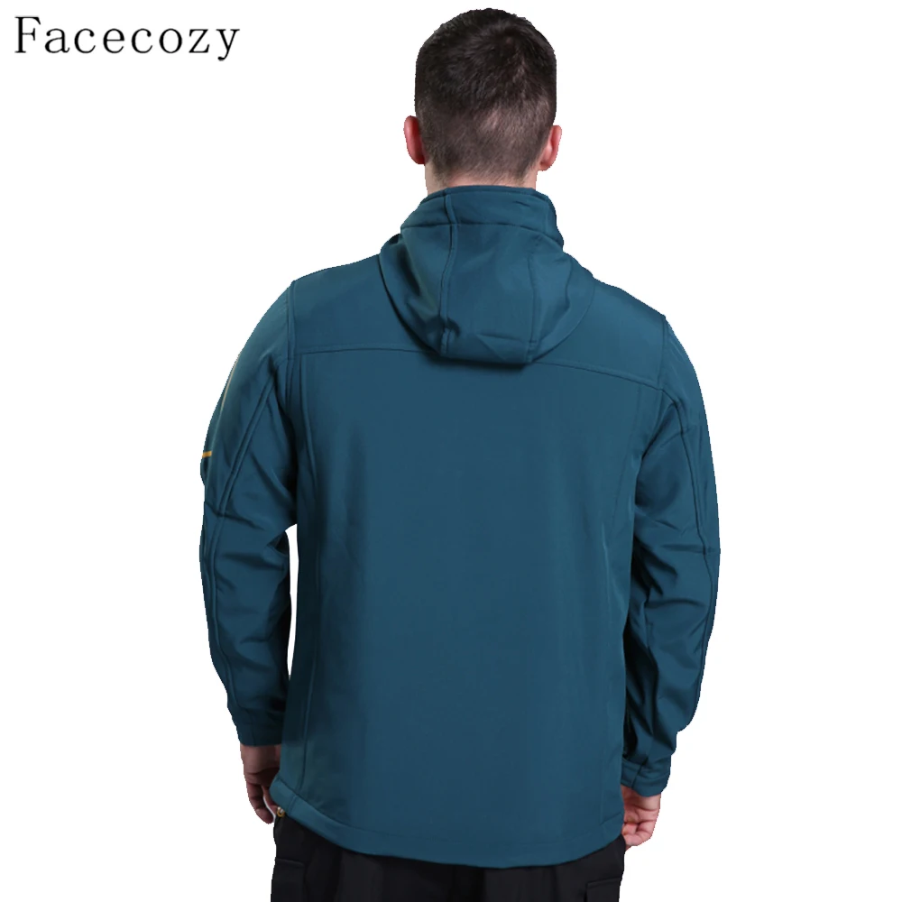 Facecozy Мужская водонепроницаемая походная куртка, Мужская Зимняя Теплая Лыжная куртка, флисовая куртка для альпинизма, рыбалки