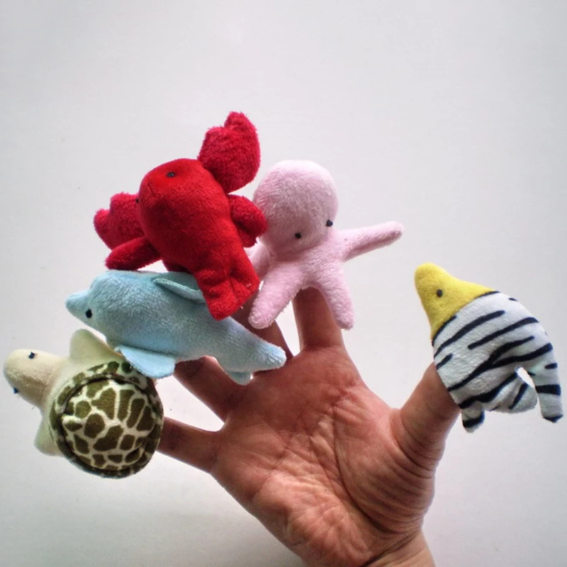 10 шт. Мультяшные водительские животные бархатная пальчиковая кукла игрушка