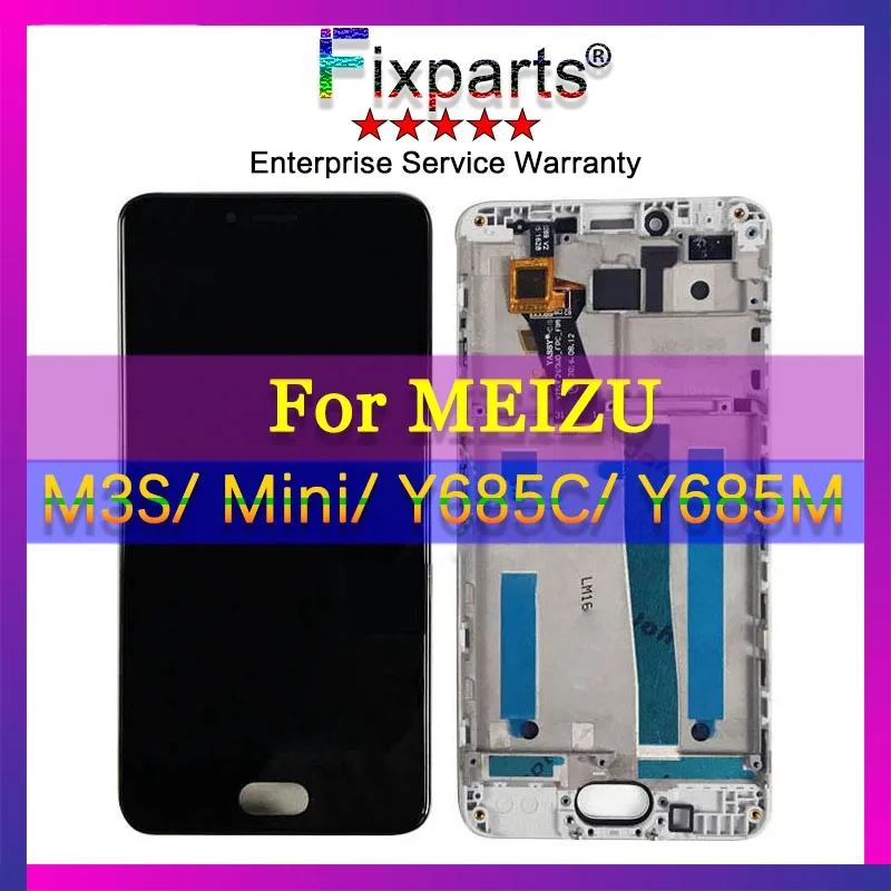 100% протестированный 1280x720 Meizu M3S ЖК дисплей кодирующий преобразователь сенсорного