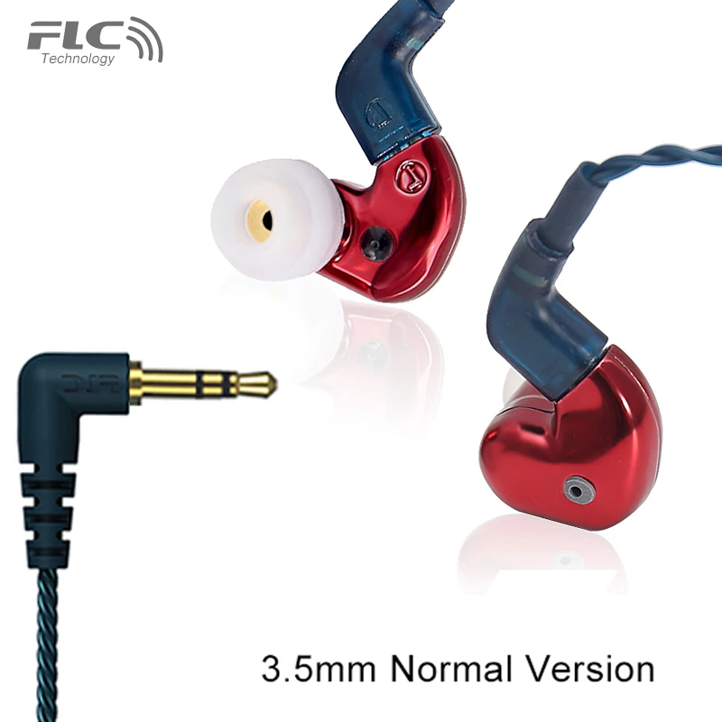 Red-3.5mm Форрест FLC8S IEM HiFi тройной драйвер гибрид 2BA+ Динамический 2BA+ DD Hifi музыкальное контролирующее устройство Студия DJ наушники-вкладыши - Цвет: Red-3.5mm