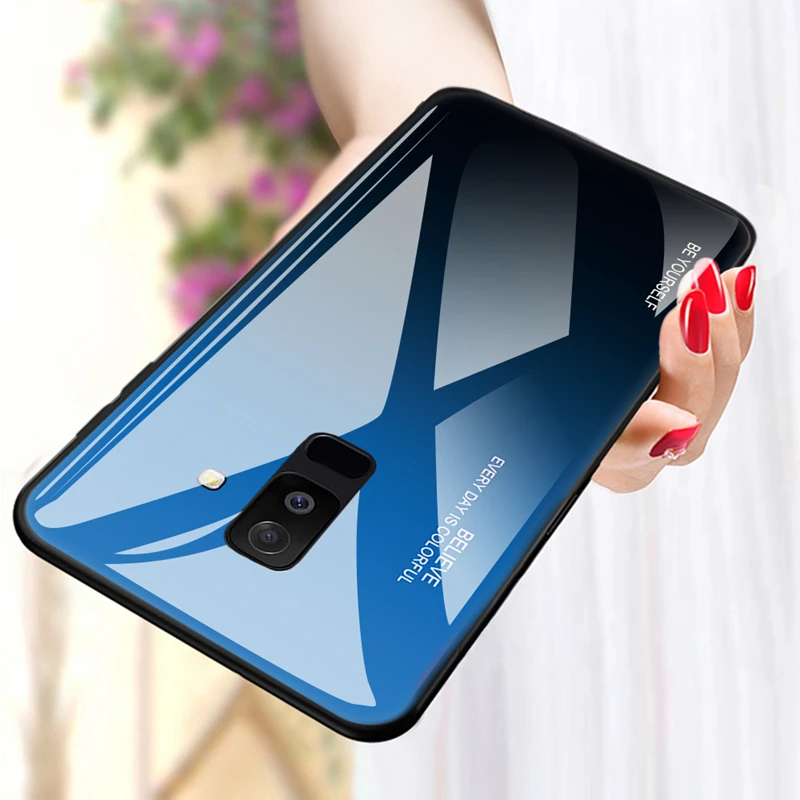 Чехол для телефона Samsung Galaxy J4 J6 Plus J8 2018 A6 A8 A7 A5 2017 чехол из закаленного стекла