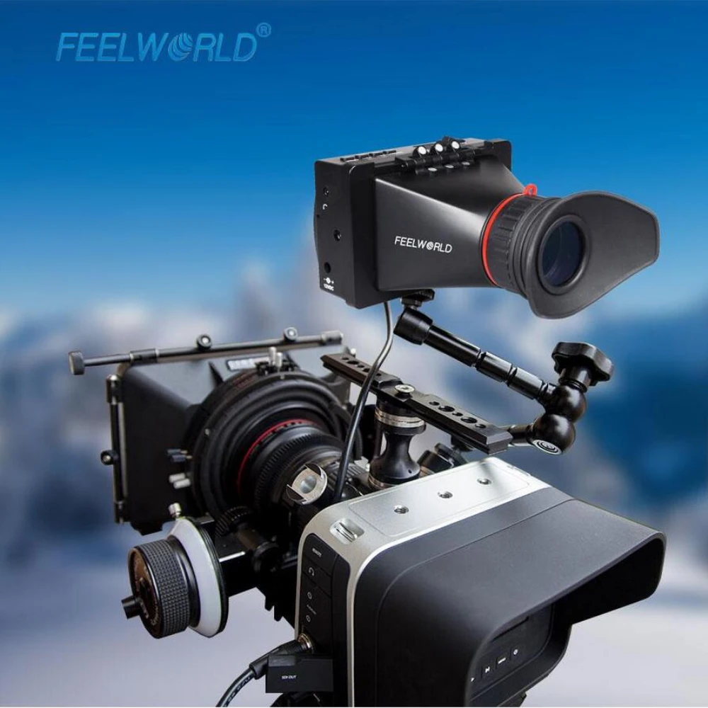 FEELWORLD S350 3," EVF 3G-SDI HDMI Электронный видоискатель 3,5" HD 800x480 ЖК-дисплей Лупа для DSLR камеры