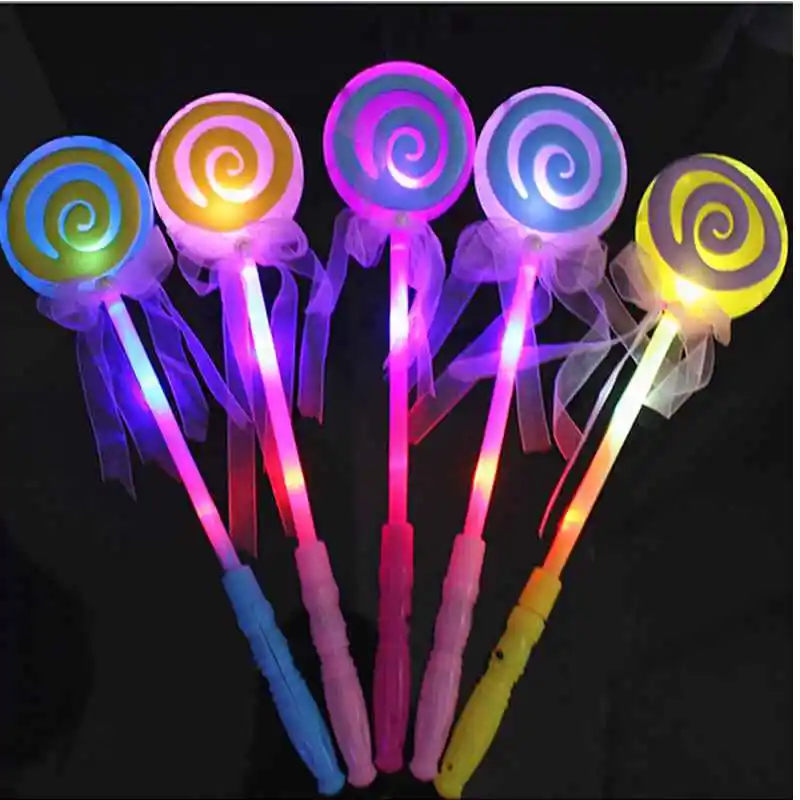 Glowing lollipop Свадебный реквизит светящаяся палочка мигающая палочка светодиодная палочка из вспененного материала мультяшный кролик медведь микс игрушки светильник меч rave вечерние украшения - Цвет: Glowing lollipop