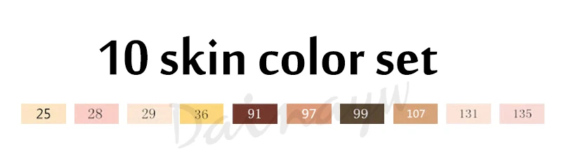10 skin color set TOUCHNEW эскиз мягкая кисть искусство Маркеры Набор двойной головкой масляной на спиртовой основе маркеры для Манга Рисование анимация дизайн поставки - Цвет: 10 skin color set