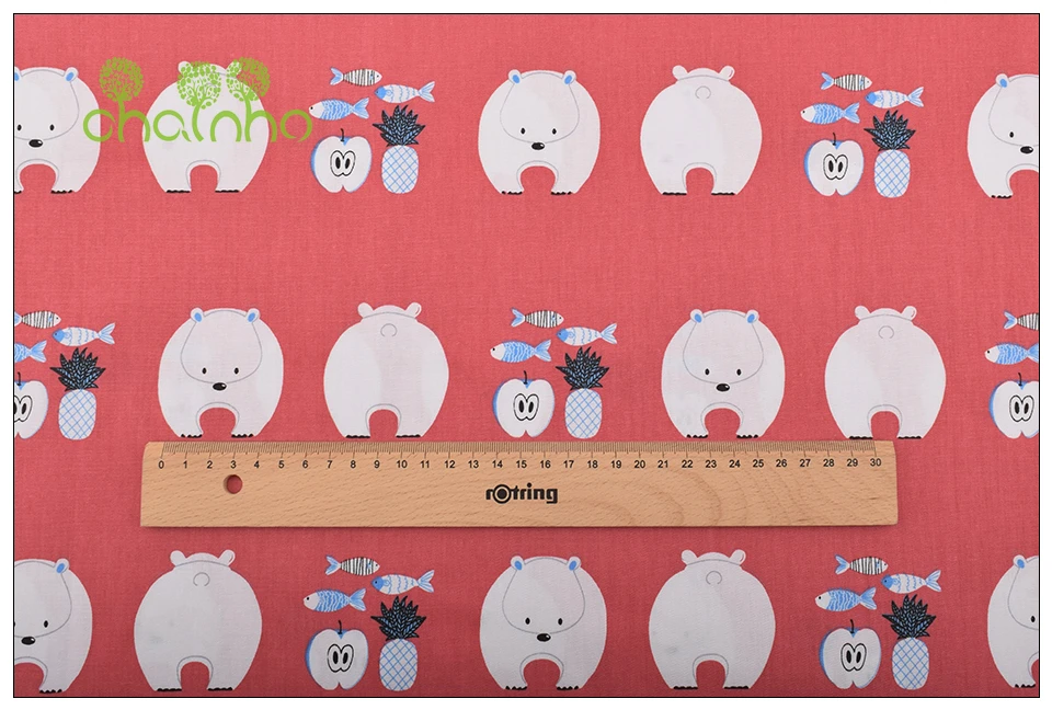 Chainho, Красный мультфильм серии, печатные твиловая, хлопковая ткань, для DIY квилтинга Вышивание ребенка и детей простыни, подушки детские материал, половина м