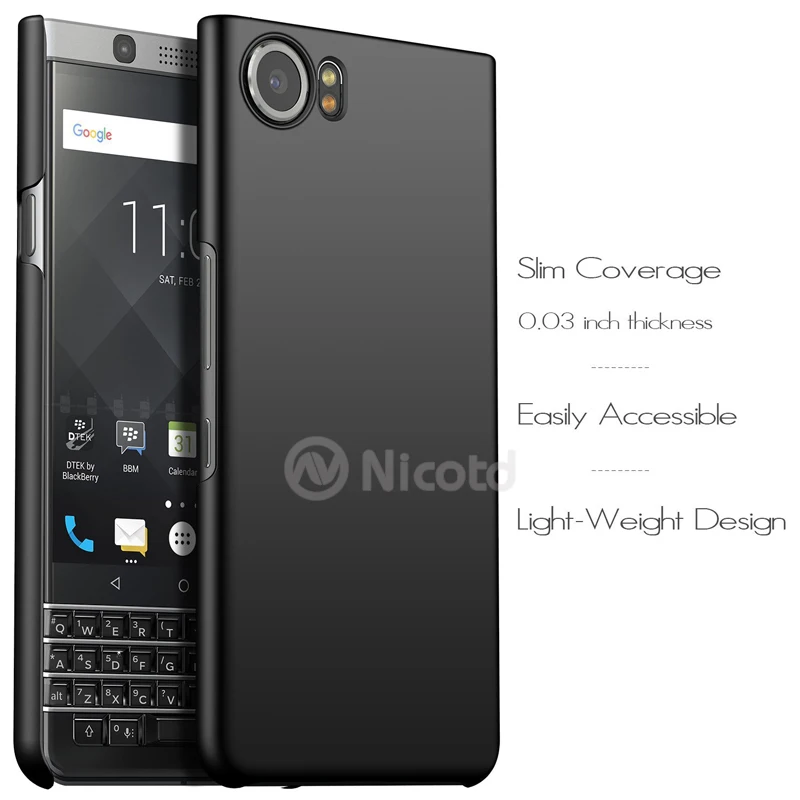 Для Blackberry KEYone чехол Роскошный тонкий твердый пластиковый чехол для телефона для Blackberry KEYONE защита задней крышки черные матовые PC сумки