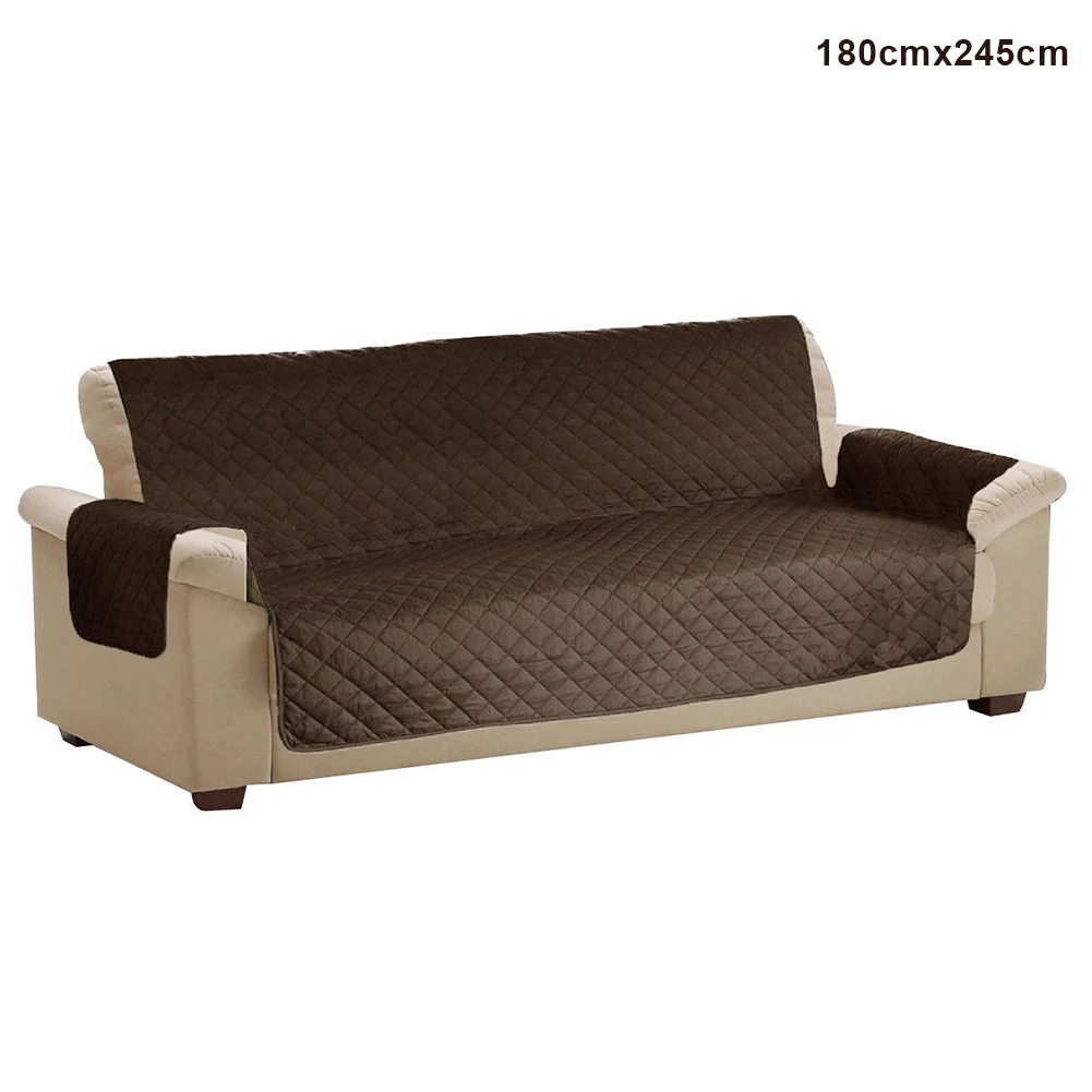 180cmx245cm brown Стеганый диван подлокотник кресло набор ПЭТ протектор скольжения чехол мебель подушки броски GQ999 - Цвет: 180cmx245cm brown