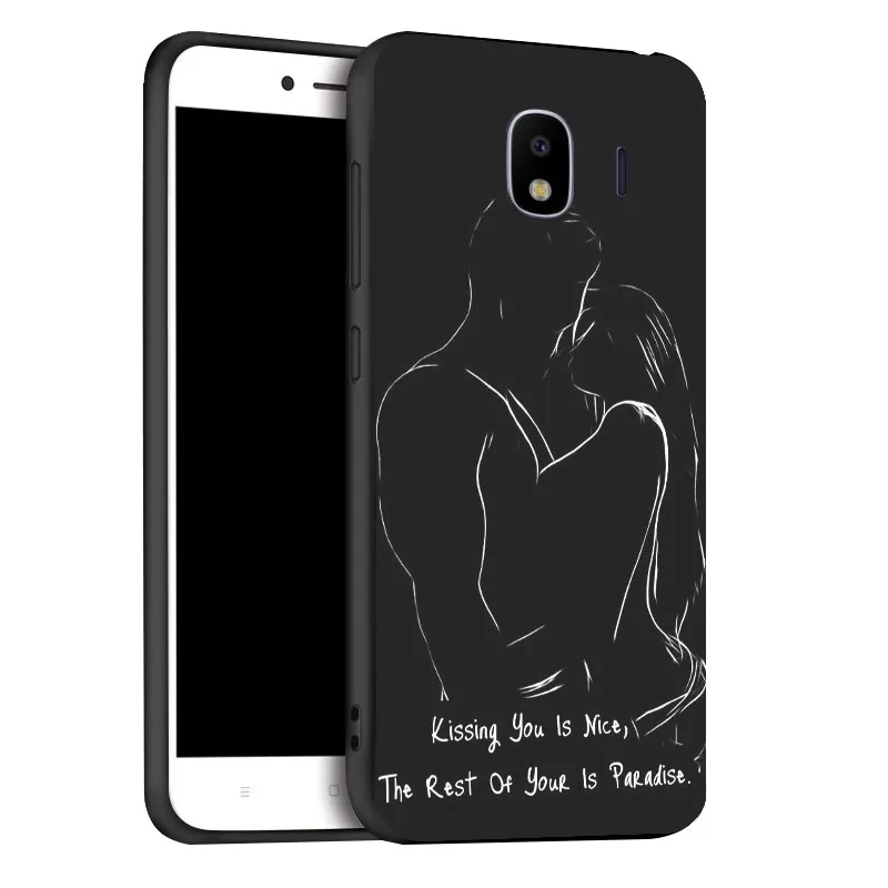 Мягкий Черный силиконовый чехол для samsung Galaxy J4 EU чехол s TPU чехол для телефона samsung J4 Plus Чехлы бампер Fundas - Цвет: x070