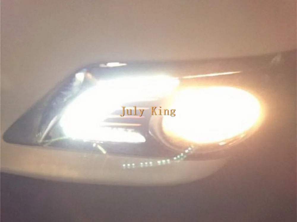 July King светодиодный чехол для дневных ходовых огней для Toyota Hilux Vigo 2012~ 14, СВЕТОДИОДНЫЙ DRL с противотуманной лампой, светодиодный противотуманный фонарь переднего бампера