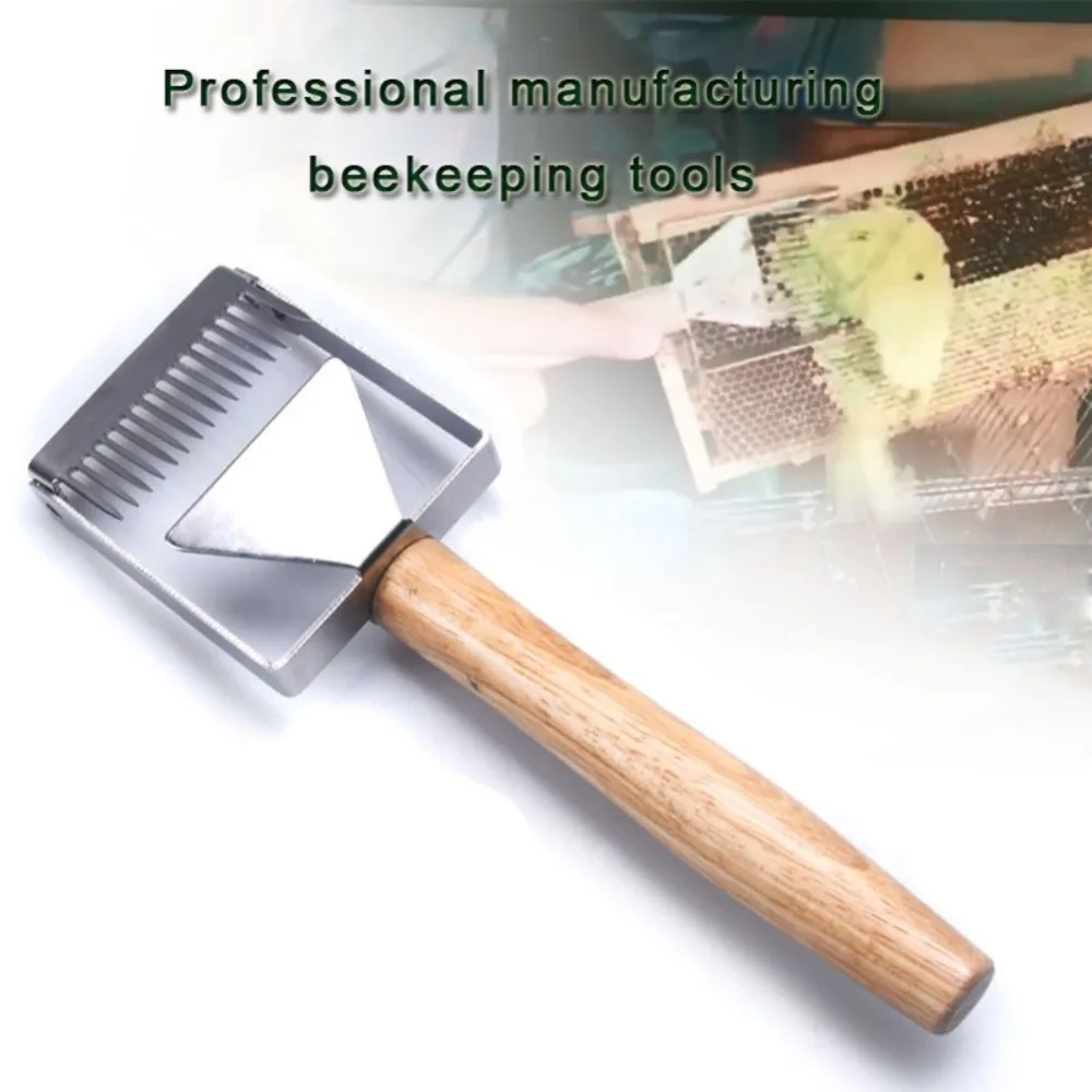 

Beekeeping Equipment Uncapping Scraper Honey Honeycomb Scraper Wooden Handle Tool Uncapping Fork Beekeeping
