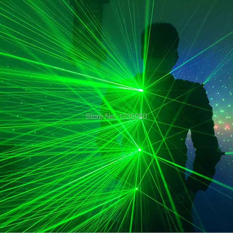 Party Laser costumes Green light dj dance laser man wears discoparty gloves led mask ballroom clothing | Дом и сад