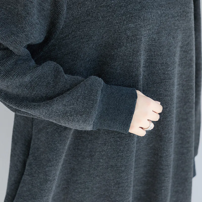 Johnature 2018 Winter Turtleneck Full Sleeve Knitting Solid Color Loose Casual Sweaters New Plus Size Korean Long Women | Женская одежда