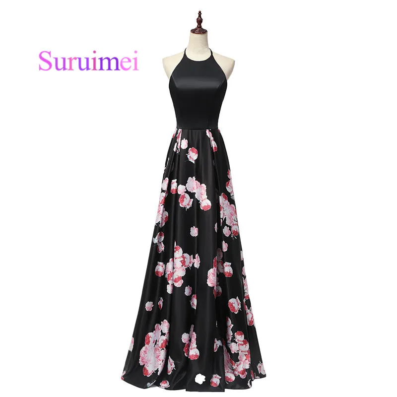 2018 г. Элегантные Лидер продаж Halter платья Robe De Soiree без рукавов атласная line